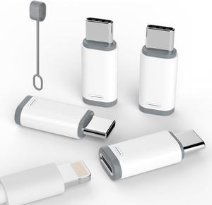 4 Pack Lightning to USB C Adapter for iPhone 15/16 Pro/16 Pro Max/Plus  S24 iPad Air Nintendo Switch Fast Charging&Data Transfer Type C Charger Connector Cable for iPhone 16/15 Charger