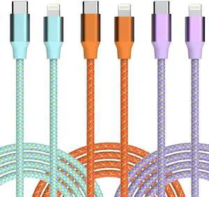 USB C to Lightning Cable for iPhone  MFi Certified iPhone Charger 6FT 3Pack Fast Charging Type c to Lightning Cable iPhone Fast Charger for iPhone 14 13 12 11Pro Maxxrxs 8 and More AKD02