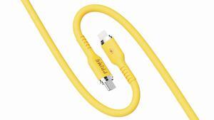 USB C to Lightning Cable 5 FT Silicone 65 W Compatible with iPhone Charger Cord for iPhone 12 13 and 14 Charging Cable (Yellow)