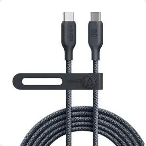 USB C Cable 240W Bio-Braided Type C Fast Charge Cord for iPhone 16/16 Pro MacBook Pro 2020 iPad Pro and More(USB 2.0 10FT Phantom Black)