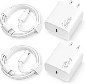 iPhone 16 15 Charger Fast Charging 20W PD USB C Wall Charger with 6FT USB C to C Charging Cable Compatible iPhone 16/16 Pro/16 Pro Max/16 Plus 15/15 Pro/15 Pro Max/15 Plus iPad Pro/AirPods and More