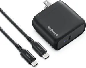 65W GaN II USB-C Fast Charger [USB-IF Certified] - PD 3.0 PPS Foldable & Compact 6.6ft Cable - Compatible with iPhone 15 MacBook Air/Pro iPad Galaxy S21/S20 & More