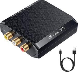AV to HDMI Converter 1080P RCA to HDMI Adapter Mini Composite CVBS Audio Video Adapter Supports PAL/NTSC for VCR/VHS/Xbox/PS3/STB/N64/Wii/TV/PC/Blue-Ray DVD Players