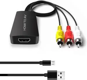 HDMI to RCA Converter HDMI to AV Adapter HDMI to Older TV Adapter for  TV  Fire Stick DVD Blu-ray Player ect.