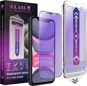 2-Pack Anti Blue Light Matte Screen Protector for iPhone 11 and iPhone XR 6.1-Inch Auto Dust Removal No Bubbles High Definition Clear Easy Installation
