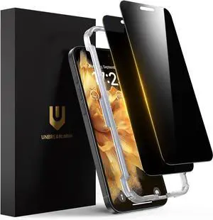iPhone 16 Plus/15 Plus Privacy Screen Protector 28 Anti Spy Tempered Glass Film Full Coverage Anti-Scratch 9H Hardness Military Grade Protection 99.99% HD Sensitive Touch 2 Pcs