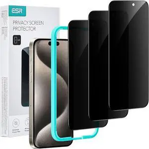 3 Pack for iPhone 15 Pro Max Privacy Screen Protector Anti-spy Tempered-Glass Privacy Screen Protector Micro-curved Edges Case Friendly