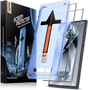 2 Pack for  Galaxy S24 Ultra Tempered Glass Screen Protector Auto Dust-Elimination Installation Bubble Free HD Clear Easy Installation