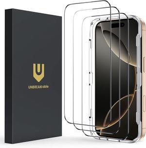 Screen Protector for iPhone 16 Pro Pack of 3 HD Tempered Glass Screen Protector [Full Coverage] [Easy Installation][Free Bubbles][Only for  iPhone 16 Pro]
