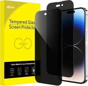 Privacy Full Coverage Screen Protector for iPhone 14 Pro Max 6.7-Inch Anti-Spy Tempered Glass Film Edge to Edge Protection Case-Friendly 2-Pack