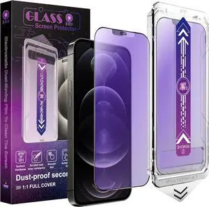 2-Pack Anti Blue Light Matte Screen Protector for iPhone 12 Pro and iPhone 12 6.1-Inch Auto Dust Removal No Bubbles High Definition Clear Easy Installation