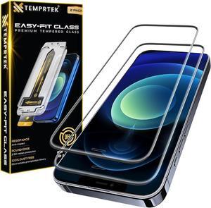 + for iPhone 12/12 Pro Glass Screen Protector 2 Pack (9H+ Military Grade 3X Protection) Shatterproof Tempered Glass - Anti Scratch/Fingerprint [Full Coverage] Case Friendly