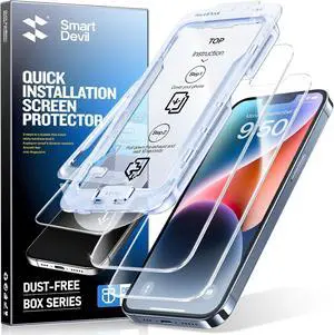 3 Pack Screen Protector for iPhone 13 / iPhone 13 Pro/iPhone 14 (6.1 Inch) Tempered Glass HD Clear Film Easy Installation Dust-Free & Bubble-Free