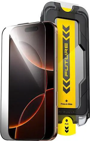 9H+ Glass for iPhone 16 Pro Screen Protector Military-Grade Shatterproof iPhone HD Tempered Glass Dust-Free One-Pull Installation Full Coverage Screen Protector for iPhone 16 Pro 6.3-Inch
