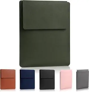 13.3-14 Laptop Sleeve Padded Laptop Case Thin Portable Versatile Laptop Case Bag Compatible with Laptop 2022 Pro 14 inch/2015 Pro 13.3 inch/2015 Air 13.3 inch (Dark Green)
