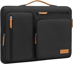 360 Protective Laptop Case 17.3 inch 17-17.3 inch Laptop Sleeve Compatible with  HP    Alienware Side Open Carrying Case with 4 Zipper Pockets&Handle Black