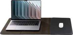 Hybrid Laptop Sleeve | Portable Desk Mat and Laptop Sleeve (Black 14)