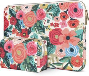 17.3 inch Laptop Sleeve Case Water-Resistant Computer Cover Bag with Small Pocket for HP  Notebook Rose