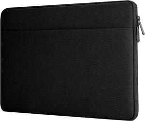 Laptop Sleeve Case with Accessory Pocket Padded Computer Carrying Pouch 13 to 14 inches Compatible with MacBook HP   Protective Laptop Cover for 13-14 Chromebook/Notebook/Tablet Black