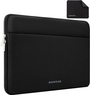 RAINYEAR Laptop Sleeve Case 17 Inch Protective Portable Case with Front Pocket Briefcase Handbag Computer Carrying Bag Laptop Bag Compatible for HP//// Black