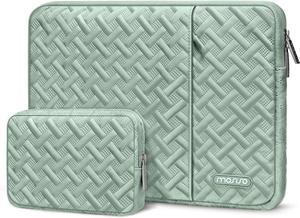 Laptop Sleeve Bag Compatible with MacBook Air/Pro 13-13.3 inch Notebook Compatible with MacBook Pro 14 inch M4 M3 M2 M1 Polyester Weave Rhombus Vertical Carrying Case with Pocket Antique Green