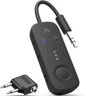 Relay - Premium Airplane Bluetooth 5.3 Adapter Supports 2 AirPods or Headphones with aptX Adaptive 3.5mm AUX Jack Wireless Audio Transmitter for Planes Airline Travel TV
