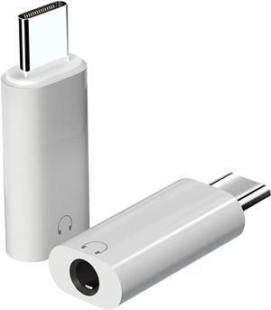 USB C to 3.5mm Headphone Jack Adapter Audio to USB c Adapter Type C to Aux Audio Dongle Compatible with iPhone 16 Pro Max 15 Pro Max  Galaxy S24 S23 S22 Pixel iPad Pro MacBook(2 Packs)