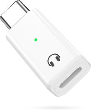 Lightning to USB C Audio Adapter Support Line Control USB C Male to Female Lightning Headphone Earphone Adapter for iPhone 16 15 Pro Max Plus iPad Air/Pro Not for Charging/Data Transfer White