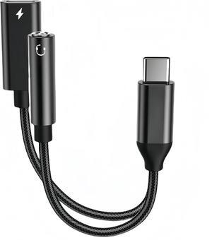 USB-C to 3.5mm Audio Headphone Adapter - HiFi and Charger 2-in-1 Compatible with  iPhone 15  Galaxy S24 S23 S22 S21 S20 Plus Pro Max Ultra Pixel iPad - Type C to Jack Dongle Adapter
