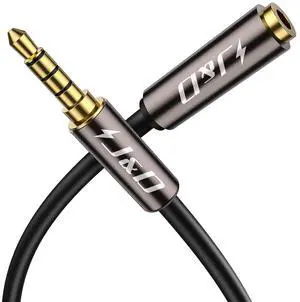 3.5mm TRRS Cable 1/8 Inch 4 Pole TRRS Jack Male to Female Auxiliary Extension Cable for Headphones Car Stereos Phones and Speakers 3 Feet