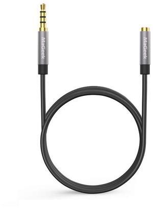 3.5mm Audio Aux Extension Cord 10 ft Super Long TRRS 4-Pole Headphone Cable Male to Female Auxiliary Extension Adapter Compatible with Beats iPhone iPad Car Audio and More(Black)