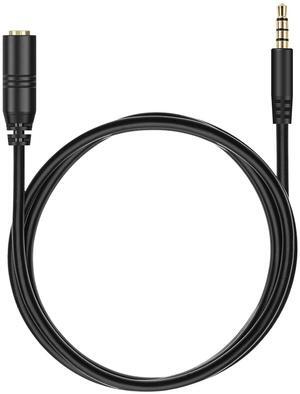 Headphone Extension Cable 3.5mm TRRS Male to TRRS Female Stereo Audio Cable with Microphone 4.9FT/150cm Aux Extension Cord Wire Compatible with Headphone Earphone Speaker to Smartphone Tablet Laptop