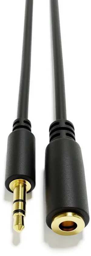 Audio AUX Extension Cables Leads - Stereo Mini Jack TRS 3.5mm 1/8 [Gold Plated | Male to Female | 180 cm - 70.87]