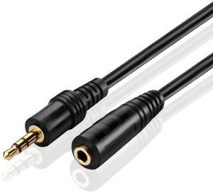 TNP AUX Headphone 3.5mm Extension Cable (10 Feet) - Male to Female Extender Audio Auxiliary Jack Adapter Wire Cord Plug Connector for iPhone iPod iPad Smartphone Tablet Home Car Speaker System