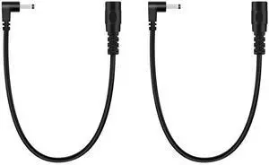 2 Pack 3.5mm x 1.35mm DC Power Extension Cable 90 Degree Right Angle Male to Female Plug Jack Extension Cord for IP Camera CCTV Security Camera Surveillance LED
