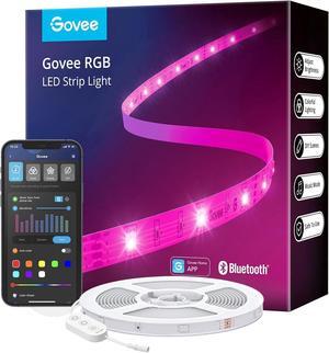 100ft LED Strip Lights Bluetooth RGB LED Lights with App Control 64 Scenes and Music Sync LED Strip Lighting for Bedroom Living Room Kitchen Party ETL Listed Adapter