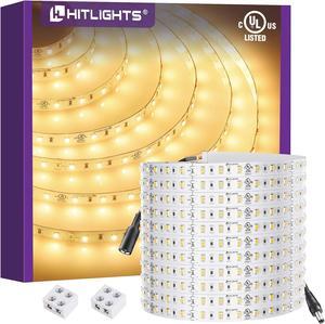 24V LED Strip Lights Warm White 3000K 26.2ft Cuttable Tape Backed 3oz PCB UL Listed 1325 Lumen/m CRI>95 IP20 Lighting for Bedroom Kitchen Under Cabinets (Power Source Not Included)