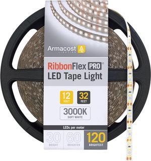 143250 Ribbon Flex Pro 12-Volt White Tape Light 120 LEDs/Meter 32.8 ft 3000K