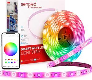 Smart Wi-Fi LED Multicolor Light Strip 5M (16.4ft) No Hub Required Works with Alexa & Google Assistant RGBW High Brightness 1800 Lumens Adjustable Length 25 000 Hours Life for Home