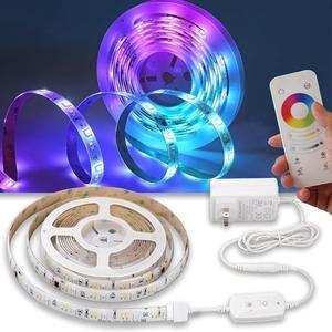 16.4ft RGBCCT LED Strip Lights with Remote - Smart RGBIC+Warm White+Cool White Color Changing LED Lights for Bedroom 2700K~6000K Adjustable Multiple Colors on One Line RGB Plug in LED Light Strips