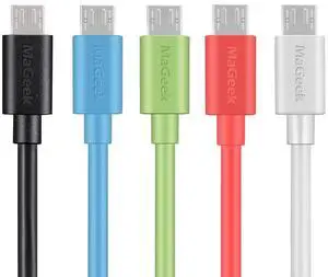Micro USB Cable [3.3ft/5-Pack] Fast Charge Mobile Phone Charging Cord Data Cables for  Motorola LG Google Nokia and More(5 Colors)