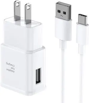 for  Fast Charging Cord 6FT Type C Charger USB Wall Charger Block  Fast Charger for Galaxy S9 S10 S10+ S20 S21 S22 S23 S24 S25 Plus/Ultra/FE A55/A54/A56/A16/A15/A14/A25/A35 Note 20/10/9