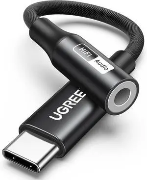 USB C to 3.5mm Audio Adapter Hi-Res 32bit/384KHz USB C to Aux Dongle HiFi Headphone Jack Cable Cord Compatible with iPhone 16 15 Pro Max Plus  Galaxy S24 Ultra Pixel 8 iPad Air Mini