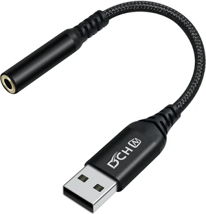 DCHAV USB to 3.5mm Jack Audio Adapter Headphone Microphone External Sound Card AUX USB Type A to 3.5 mm Cable 4 Pole TRRS Female Interface Line Control for PC Laptop Speaker Headset PS4 PS5, Black DCHAV USB to 3.5mm Jack Audio Adapter Headphone Microphone External Sound Card AUX USB Type A to 3.5 mm Cable 4 Pole TRRS Female Interface Line Control for PC Laptop Speaker Headset PS4 PS5, Black