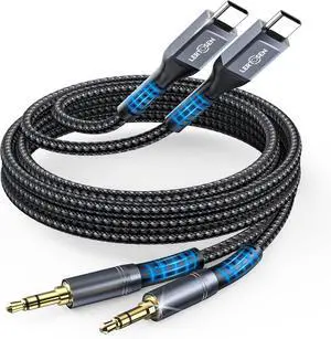 2 Pack USB C to 3.5mm Audio Cable [4ft] Type C to Aux Headphone Jack Adapter Hi-Fi DAC Dongle Cord Compatible with iPhone 16/15 Pro Max  S25/S24/S23 iPad Pro Pixel Car Stereo