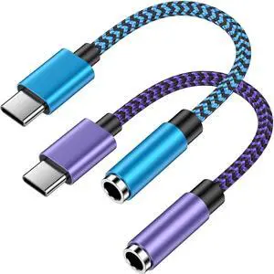 USB-C to 3.5mm Audio Headphone Adapter for  Galaxy A16 5G/A56/M56/A36/A26 S25 Ultra/S24/S23 FE Pixel 9 Type C to Jack Dongle Adapter for iPhone 16e/15 iPad Air 13/11 - HiFi Audio Dongle Cable