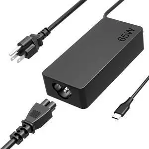 65W 45W USB C Laptop Charger Replacement for Lenovo ThinkPad X280 T14 T15 T16 T480 T480s T490 T580 T590 E480 E485 E580 E15,Yoga 6 7 720 730 C740 C930 C940,Chromebook 300e,TypeC Fast Power Adapter Cord