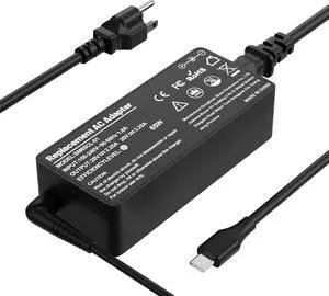 65W 45 Watt USB C Laptop Charger for Lenovo Thinkpad T480 T480s T490 T580 T580s T14 E480 E580 E590 E495 X1 C930 C940, Yoga 7i ADLX65YDC2A Chromebook 300e Computer Type-C AC Adapter Power Cord