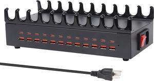 300W Charging Station for Multiple Devices - 24 Ports USB Fast Charging Station with Smart Power Delivery - Kindle Phone Tablet Charger Station for Home Office School