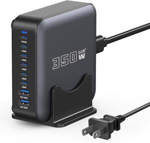 USB C Charger Multiple 350W GaN USB C Charging Station Hub Brick 8 Port USB C Fast Charger Block USB C Power Adapter Plug for /iPhone/Google PD100W+65W Laptop Charger for MacBook Pro/Air